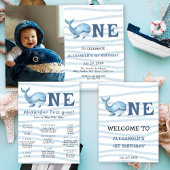 Kleine walvis 1e verjaardag onder het Zee Bedankkaart