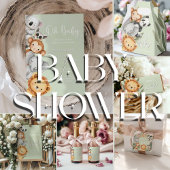 Pastel Tropisch baby shower Oerwoud Safari Dieren Papieren Bordje
