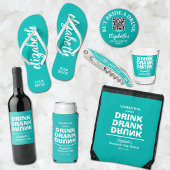 Gepersonaliseerd Team Bride Turquoise en White Teenslippers