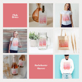 Roze oranje, groene, lichtroze, eenvoudige vibes grote tote bag