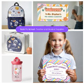 Chalkboard Terug naar School Familiefeest Kaart