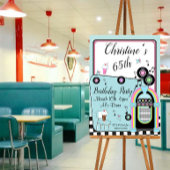 Elke leeftijd, 1950's Diner Birthday Uitnodiging Servet