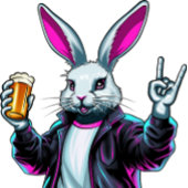 Slechte paashaas! Hoppy Easter, laten we ons verma Kaart