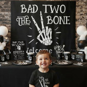 Slecht tot op het Bot! Halloween 2e Verjaardag Cadeaulabel