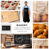 Chic Pink Gold Wreate Bakery Script Logo Spandoek