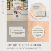 minimalistische bakkerij visitekaartje