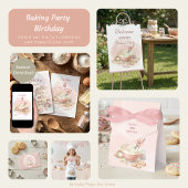 Baking Party For Girls Soft Pastel Happy Birthday Spandoek