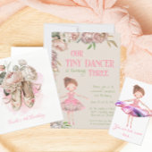 Mooie Ballerina Dancer Roze Waterverf Servet