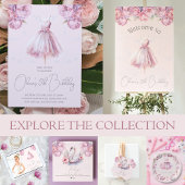 Mooie Stoffige Roze Ballerina Verjaardag Kaart