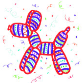 Balloon Dogs Party Cadeaupapier
