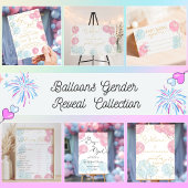 Teamblauw Balloons Gender onthulling Ronde Sticker