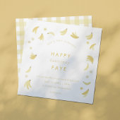 Geel Lets Go Bananen Verjaardag Banaan Party Thema Kaart