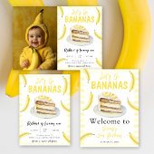 Waterverf Let's Go Bananas Verjaardagsfeest Kaart