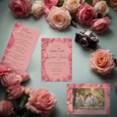 Paarse bloemenbruiloft foto dank u briefkaart