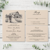 Schuur Paar Save the Date Kaart (Personaliseer de collectie van deze zelfstandige maker.)