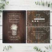 Baby's adem & Mason Jar Barn Wood sparen de datum Save The Date (Personaliseer de collectie van deze zelfstandige maker.)