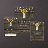 Barn Wood String Lights Sunflower Wedding Square Zandsteen Onderzetter (Personaliseer de collectie van deze zelfstandige maker.)
