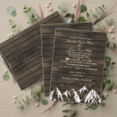 Schuur hout Camping Rustieke Bergen bruiloft progr Programmakaart (Personaliseer deze collectie van deze onafhankelijke maker. Test)