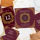 Barok Lijst Royal Emerald Green Ornamental Bedankkaart