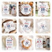 Verjaardagsfeest voor honkbaljongens bedankkaart