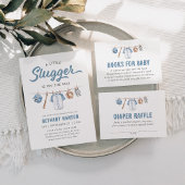 Honkbal Clothesline Baby shower Bedankkaart