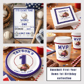 Baseball First Year Down 1st Birthday