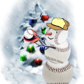 Baseball Snowman Kerstmis Bedankdoosjes