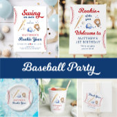 Rookie van het Jaar Honkbal Eerste Verjaardag Servet