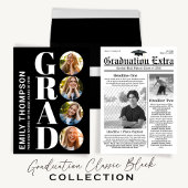 Afstuderen Foto Modern Cool Fun Headlines Kartonnen Onderzetters