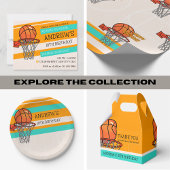 Oranje Sportieve Basketbal Kids Verjaardag Kaart