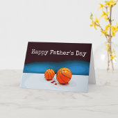 Basketball Vaderdag vader en zoon waterverf Kaart