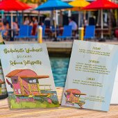 Roze strandwacht vibes vrijgezellenweekend trucker pet