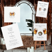 Bier & BBQ Bruiloft Save the Date Magnetische Uitnodiging