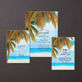 Beach, Palm Trees, Ocean Wedding Bedankdoosjes (Personaliseer de collectie van deze zelfstandige maker.)