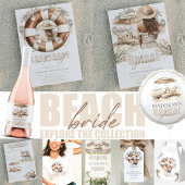 Strand Vrijgezellenfeest Pastel Waterverf Kaart