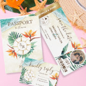 Strandbestemming Trouwpaspoort Dank u RSVP Kaartje