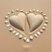 Strand bruiloft register en huwelijksreis fonds visitekaartje