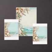 Strand bruiloft zeeschelpen 3 servet (Personaliseer de collectie van deze zelfstandige maker.)