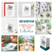 Vrolijk Beachmas Santa Surfen Retro Design Waterfles