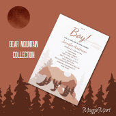 Beer Mountain Forest Boy Baby shower Bedankjes Labels