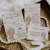 Dusty Blue Bedankt Beary Cadeaulabel