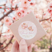 Modern Leuk Teddy Bear Pattern Meisje Baby shower Cadeaupapier