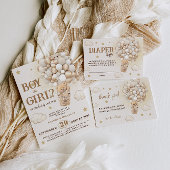 Beer Geslacht onthullen rustiek Schattige Bedankkaart