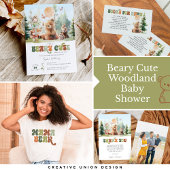 Beary Cute Woodland Baby shower Papieren Bekers