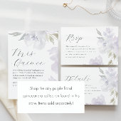  Paarse bloemenquinceanera 15 jaar All In One Uitnodiging