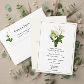 Elegante witte Calla Lily bruiloft Kaart (Personaliseer deze collectie van deze onafhankelijke maker. Test)