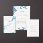 Eenvoudige Gouden Kleur Monogrammen en Datum Bruil Uitnodigingen Wikkel (Personaliseer de collectie van deze zelfstandige maker.)