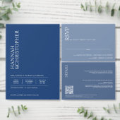 Mooie Blauwe Details met Bruiloft Kaart (Personaliseer de collectie van deze zelfstandige maker.)