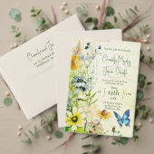 Elegante Boho Wildflower Tuin Bruiloft RSVP Kaartje (Personaliseer deze collectie van deze onafhankelijke maker. Test)