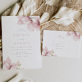 Blush bloemblaadjes Elegant Vrijgezellenfeest Kaart